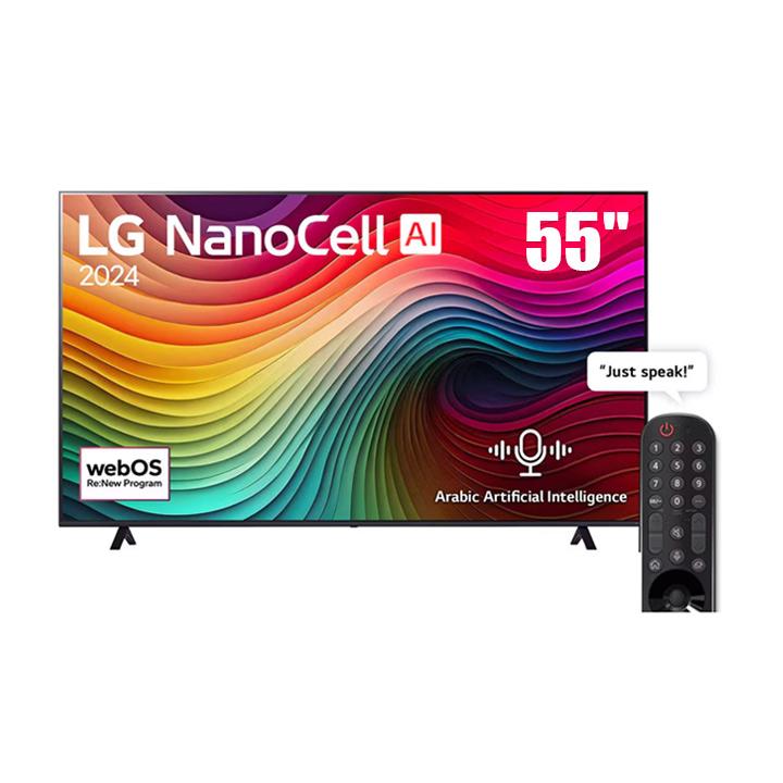 LG 55-inch NanoCell NANO80 4K Smart TV AI Magic remote HDR10 webOS24 2024 | 55NANO80T6A