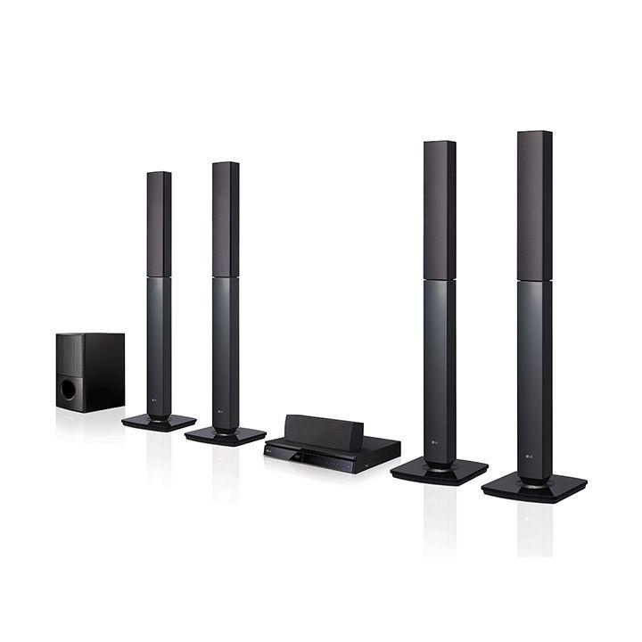 LG 5.1CH 1,000W Home Theater Surround System (4 Tallboy), FM Radio, Bluetooth Music Steaming (LHD657)