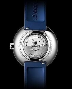 CIGA Design U-Series Blue Planet Titanium Watch, 46mm Titanium Alloy Case, Self-Winding Mechanical Movement, Fluororubber Strap, 3 ATM Water Resistant