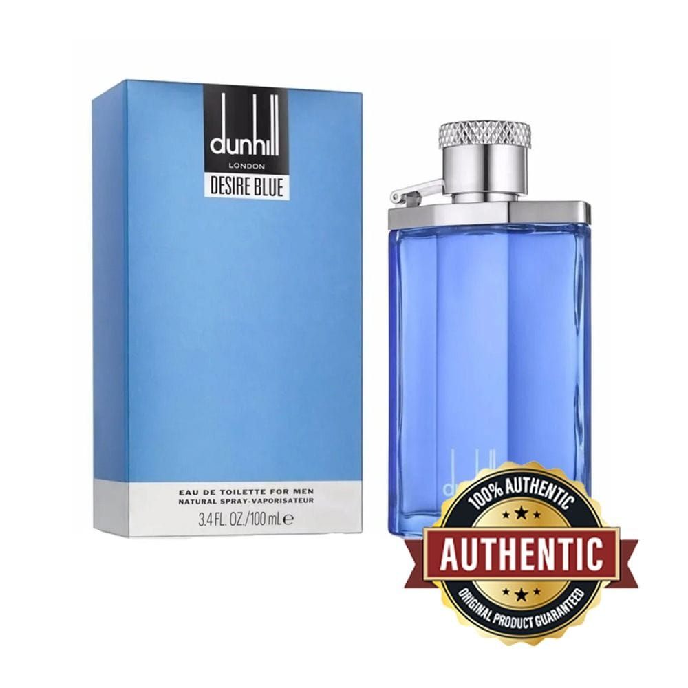 Alfred Dunhill Desire Blue Eau de Toilette for Men, Fresh Aquatic Fragrance with Bergamot, Orange, Sea Notes & Amber, 100ml
