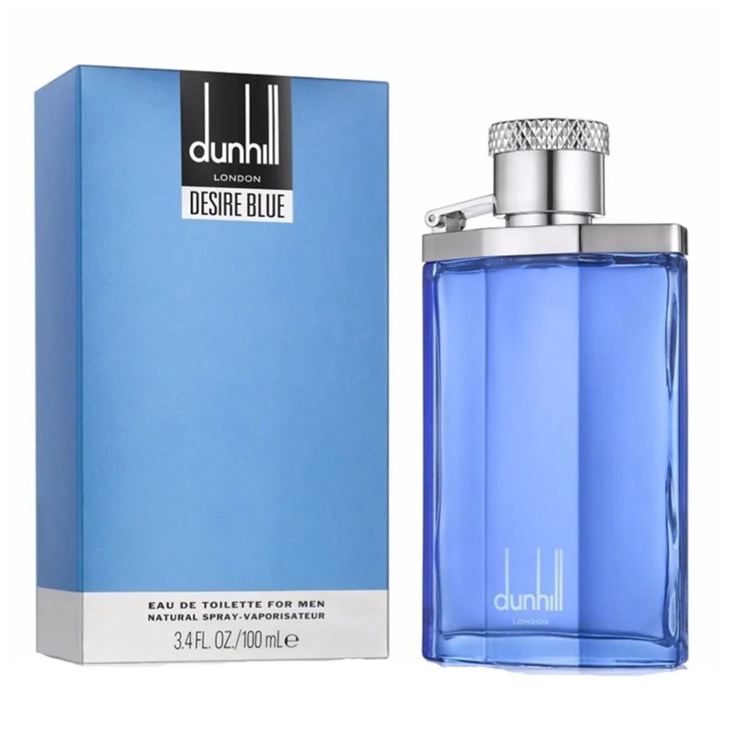 Alfred Dunhill Desire Blue Eau de Toilette for Men, Fresh Aquatic Fragrance with Bergamot, Orange, Sea Notes & Amber, 100ml