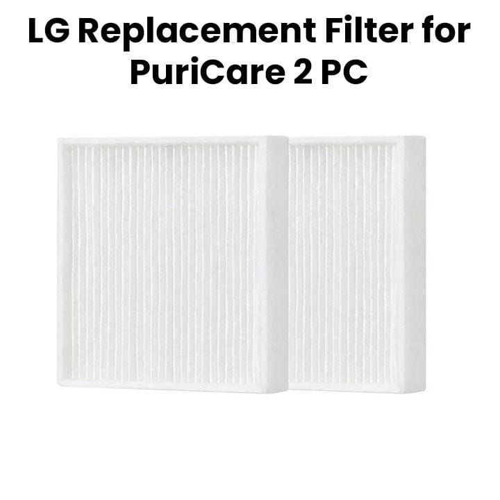 LG HEPA H13-Class Replacement Air Filter For LG PuriCare Wearable Air Purifier, Anti PM0.3, 2 Pieces - White - PFDAHC02