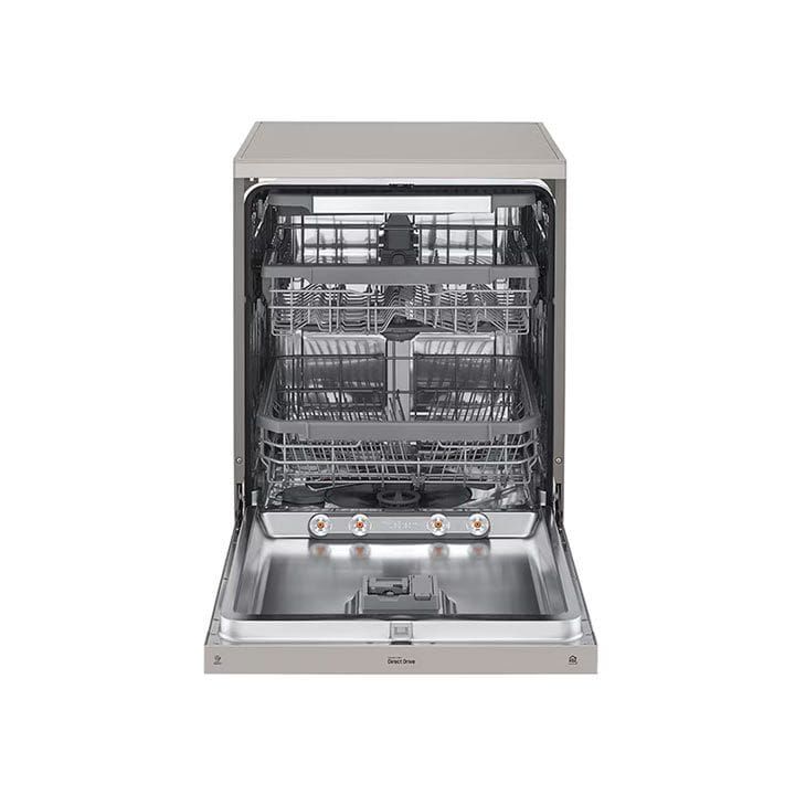 LG DFB425FP QuadWash Steam Dishwasher, 14 Place Settings, EasyRack Plus, Inverter Direct Drive, ThinQ