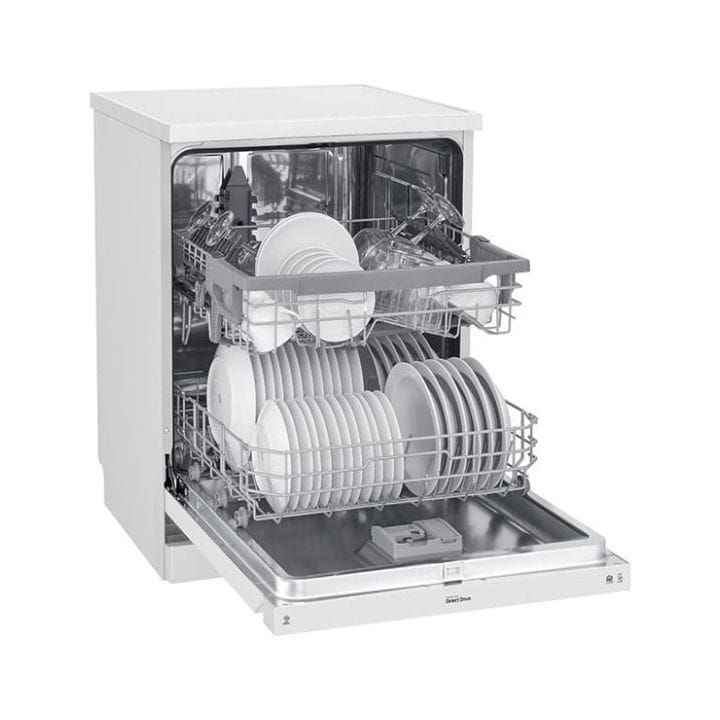 LG QuadWash 14 Place Settings, EasyRack Plus, Inverter Direct Drive, ThinQ Dishwasher | DFB512FW