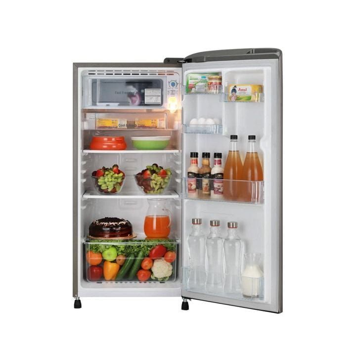 LG Single Door Refrigerator 190L, Smart Inverter Compressor, Fastest In Ice Making - Silver - GR-231ALLB