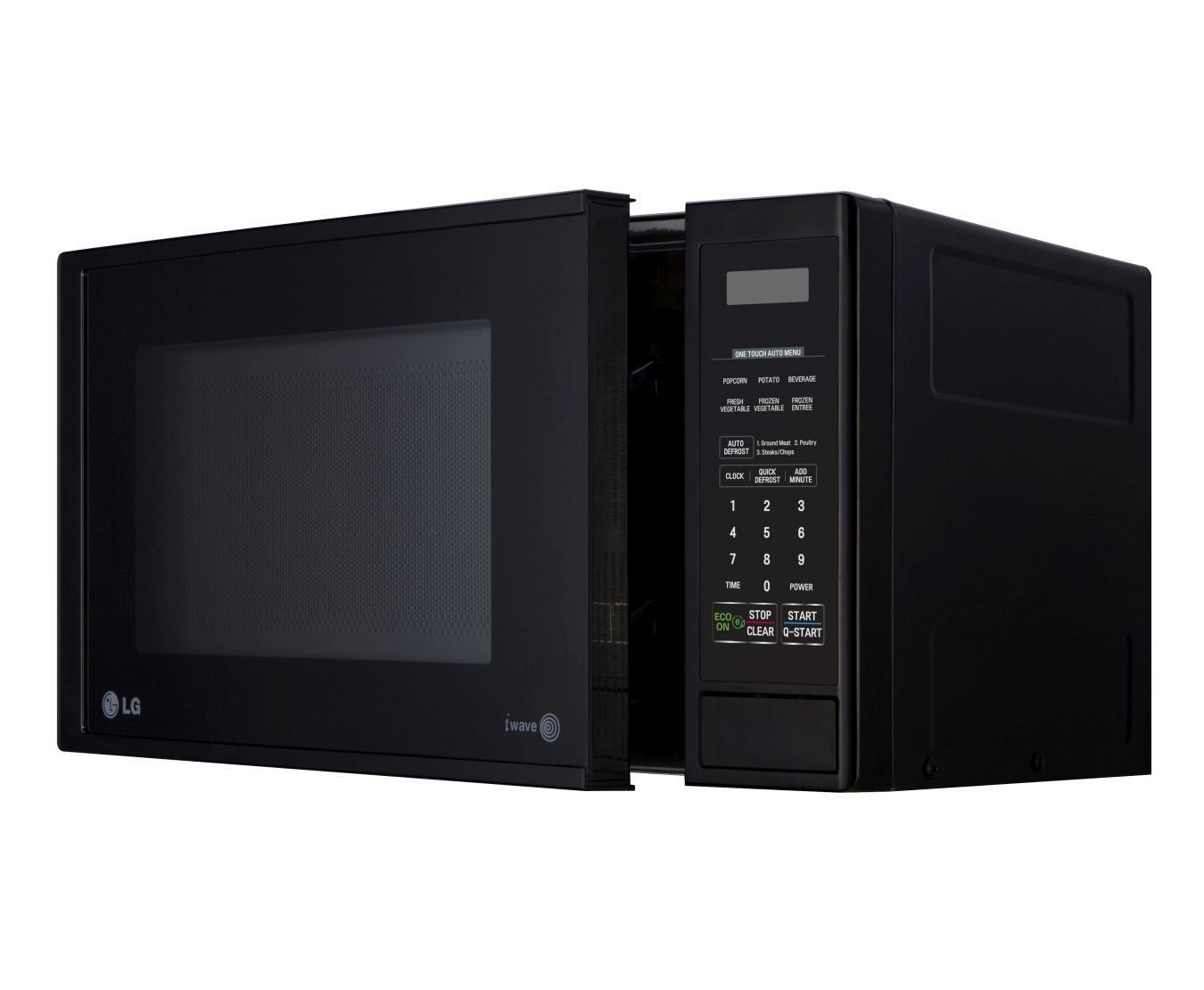 LG Solo Microwave Oven 20L, EasyClean Coating, Rounded Corners, Echo Reflection Design, 3 Times Brighter LED Lamp - Black - MS2042DB