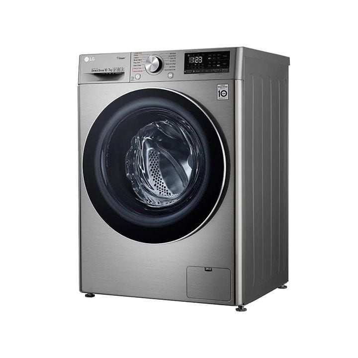 LG Front Load 10 Kg Washer And 7Kg Dryer, AI DD™, Steam™, ThinQ™, Stainless Steel Lifter - Silver - F4V5RGP2T | Open Piece - C Grade