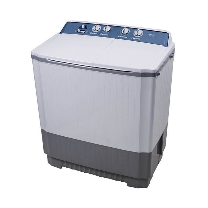 LG Twin Tub Washing Machine 12Kg, Roller Jet Pulsator, Wind Jet Dry, Pre Soak Function, 2 Side Waterfall - Blue White - P1509