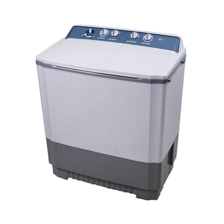 LG Twin Tub Washing Machine 12Kg, Roller Jet Pulsator, Wind Jet Dry, Pre Soak Function, 2 Side Waterfall - Blue White - P1509