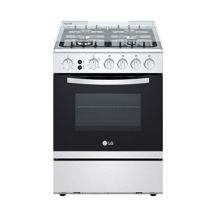 LG 60x60 4 Burner Full Gas Cooking Range Full Safety Stainless Steel Finish with Cast Iron Trivet With Rotisserie | FA211RMA