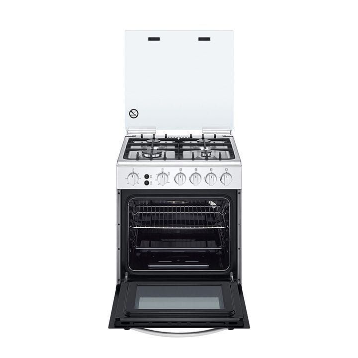 LG 60x60 4 Burner Full Gas Cooking Range Full Safety Stainless Steel Finish with Cast Iron Trivet With Rotisserie | FA211RMA