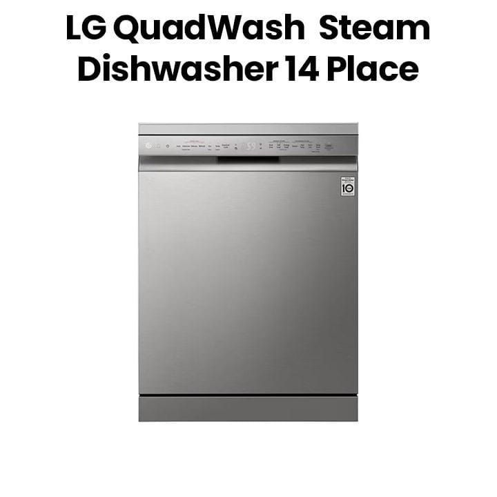 LG QuadWash DFC532FP Steam Dishwasher, 14 Place Settings, EasyRack Plus, Inverter Direct Drive, ThinQ