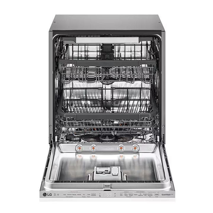 LG QuadWash Built-In Steam Dishwasher 14 Place Settings, EasyRack Plus, Inverter Direct Drive, ThinQ Smart - Dark Grey - DBC425TS