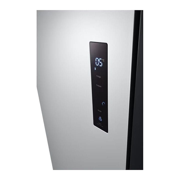 LG Side by Side Refrigerator, Total No Frost, Multi Air Flow, Touch LED Display, Smart Inverter Compressor, Tempered Glass - Silver - GRFB587PQAM