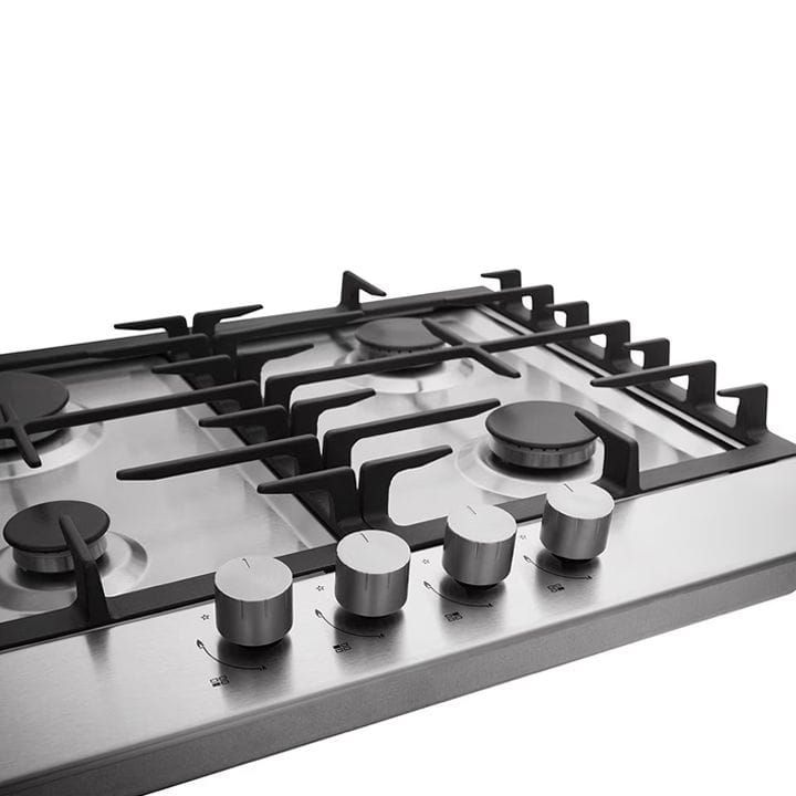 LG Built-In Gas Hob With 4 Burners 60cm, Enamel Coated Pan Support, 4.0kW Cooking Power - Silver - HU641BBG