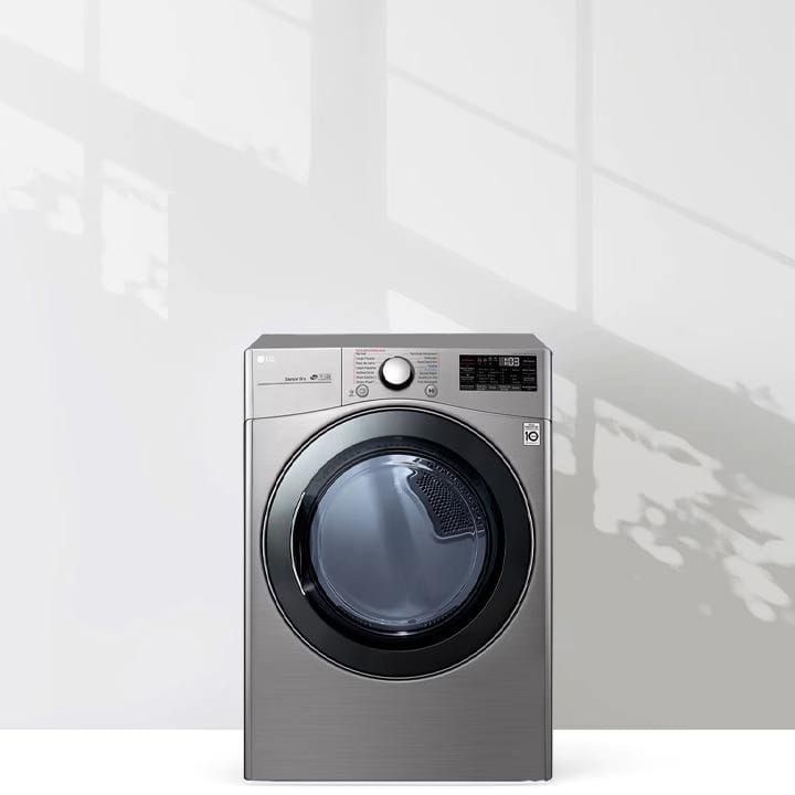 LG Dual Inverter Heat Pump Dryer 18Kg, Sensor Dry, Dual Filter, Smart ThinQ, Eco Hybrid™ - Stainless Silver - RH18U8EVCW | Open Piece - B Grade