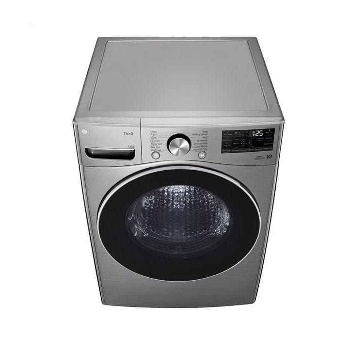 LG Dual Inverter Heat Pump Dryer 18Kg, Sensor Dry, Dual Filter, Smart ThinQ, Eco Hybrid™ - Stainless Silver - RH18U8EVCW | Open Piece - B Grade