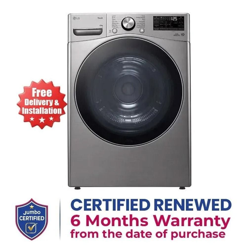 LG Dual Inverter Heat Pump Dryer 18Kg, Sensor Dry, Dual Filter, Smart ThinQ, Eco Hybrid™ - Stainless Silver - RH18U8EVCW | Open Piece - B Grade