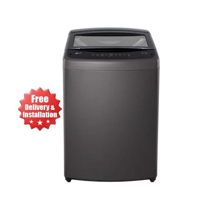 LG Top Load Washing Machine 18Kg, Smart Inverter, TurboDrum, Smart Motion, Soft Closing Door, Wide Lint Filter - Middle Black - T18V1NDHT2