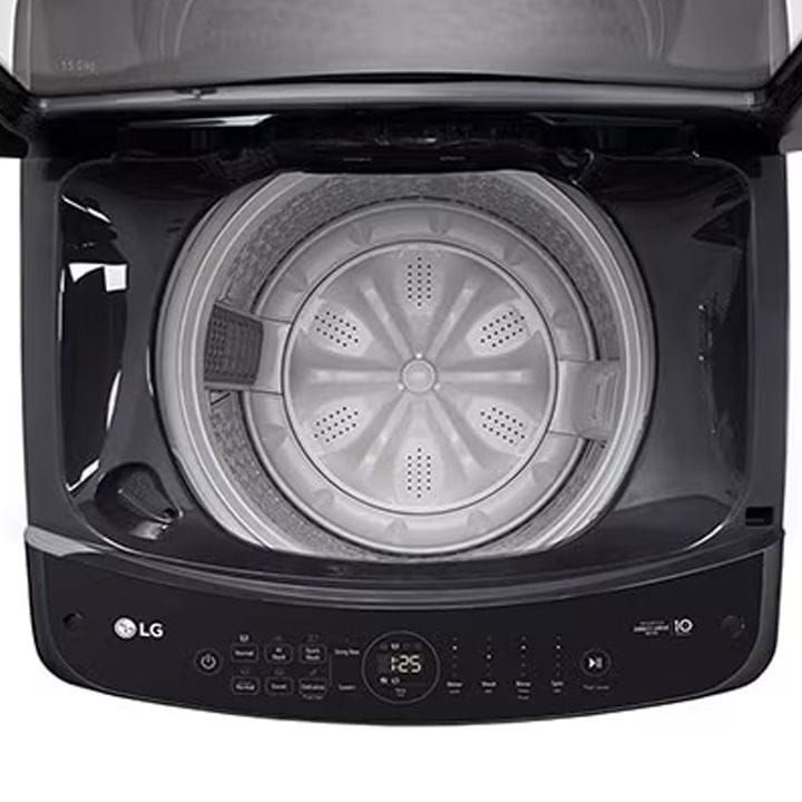 LG Top Load Washing Machine 18Kg, Smart Inverter, TurboDrum, Smart Motion, Soft Closing Door, Wide Lint Filter - Middle Black - T18V1NDHT2