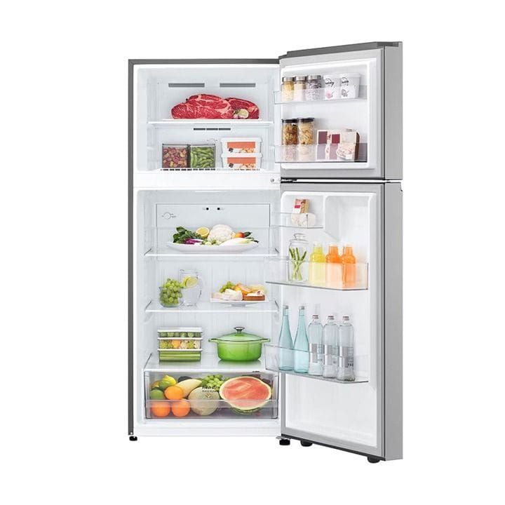 LG Double Door Refrigerator 496L, Smart Inverter Compressor, Door Cooling+, Linear Cooling - Platinum Silver - GN-R702SFAH