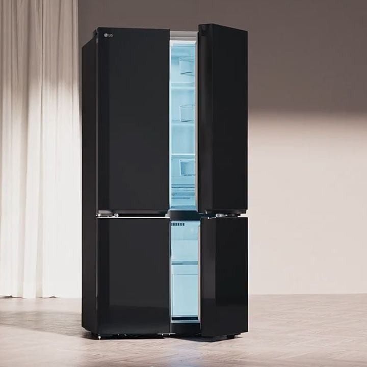 LG French Door Refrigerator 619L – Inverter Linear Compressor, Door Cooling+, Multi Air Flow, Hygiene Fresh+, ThinQ Smart Control | Black Glass - GR-B30FFGPB.ABMRGCC
