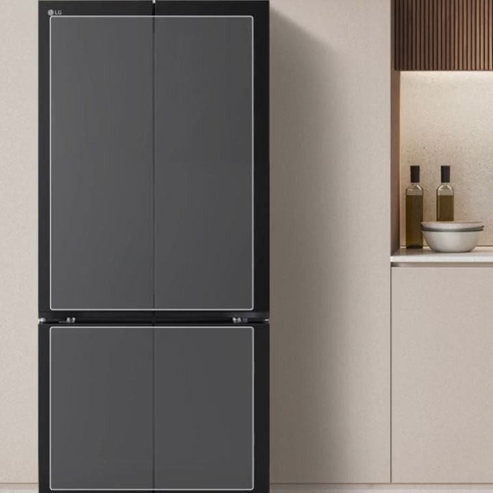 LG French Door Refrigerator 619L – Inverter Linear Compressor, Door Cooling+, Multi Air Flow, Hygiene Fresh+, ThinQ Smart Control | Black Glass - GR-B30FFGPB.ABMRGCC
