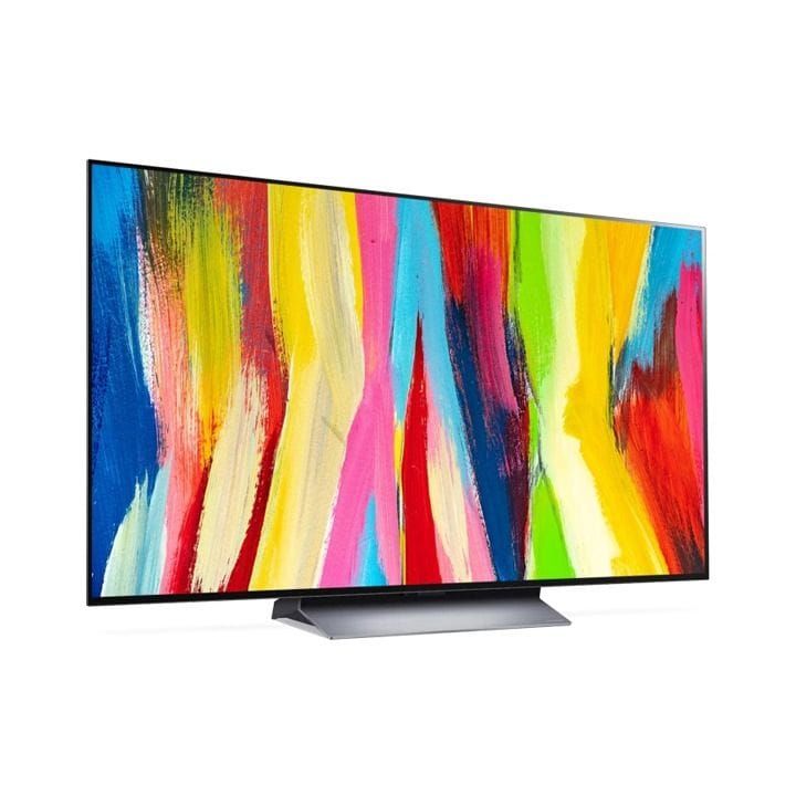 إل جي تلفزيون OLED evo 77 بوصة، سلسلة C2، تصميم شاشة سينمائية، 4K Cinema HDR، webOS22، مزود بتقنية ThinQ AI وتعتيم البكسل | OLED77C26LA