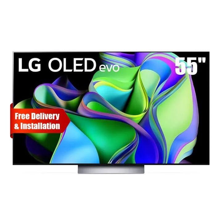 LG OLED evo C3 4K Smart TV 55 Inch, Magic Remote, High Dynamic Range, ThinQ AI, webOS 23, Dolby Vision - Black - OLED55C36LA