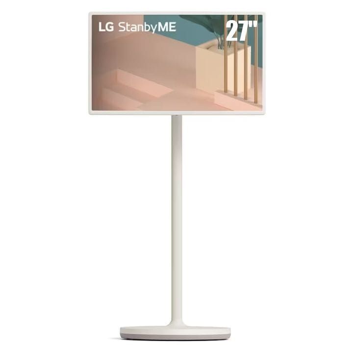 LG StanbyME 27 Inch Rollable Smart Touch Screen With 3H Battery Life, LCD Display - Calming Beige - 27ART10AKPL
