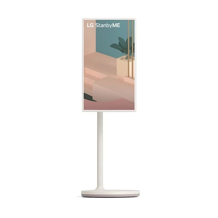 LG StanbyME 27 Inch Rollable Smart Touch Screen With 3H Battery Life, LCD Display - Calming Beige - 27ART10AKPL