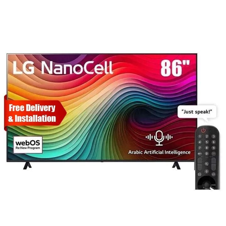 LG 86-inch NanoCell NANO80 4K Smart TV AI Magic remote HDR10 webOS24 2024 | 86NANO80T6A