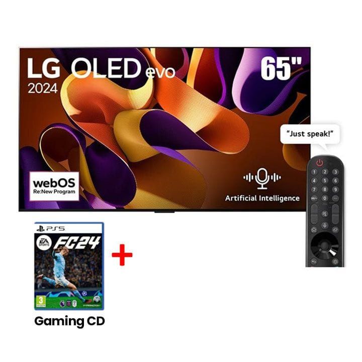 LG 65-Inch OLED evo G4 4K Smart TV AI Magic remote Dolby Vision