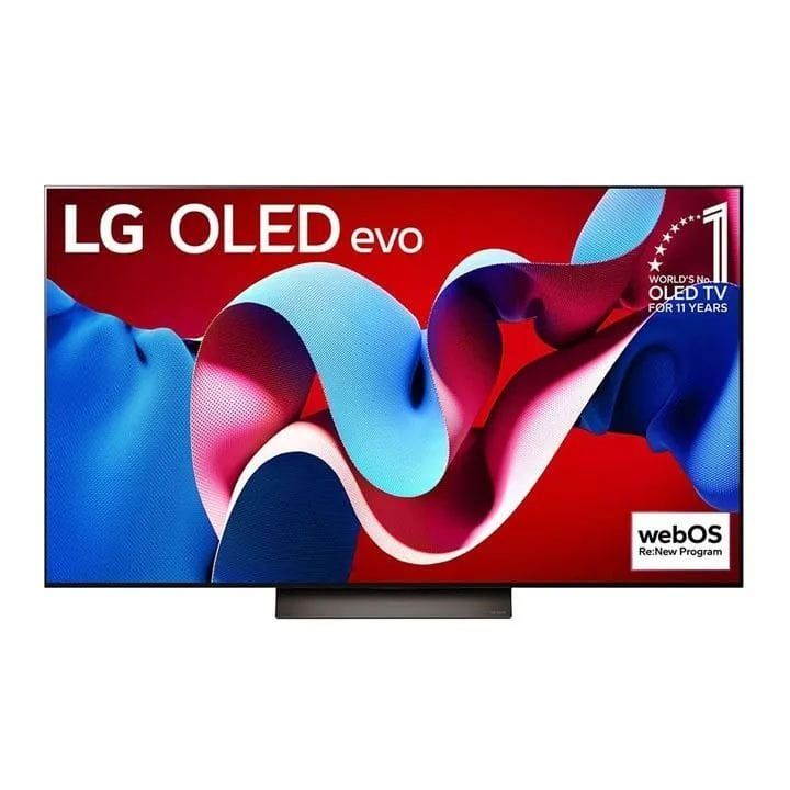 LG OLED evo C4 4K Smart TV 55 Inch, α9 AI Processor 4K Gen7, HDR10, AI Magic Remote, Dolby Vision, webOS 24 - Black