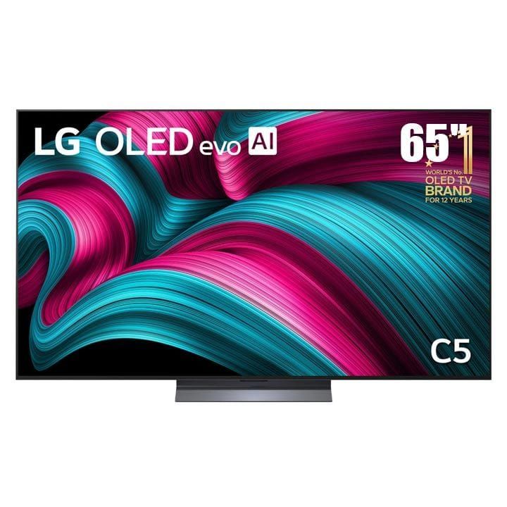 LG 65 Inch OLED evo C5 4K Smart TV, α9 AI Processor 4K Gen8, VRR 144Hz Refresh Rate, Dolby Vision And Atmos - Black - OLED65C56LA.AMRG