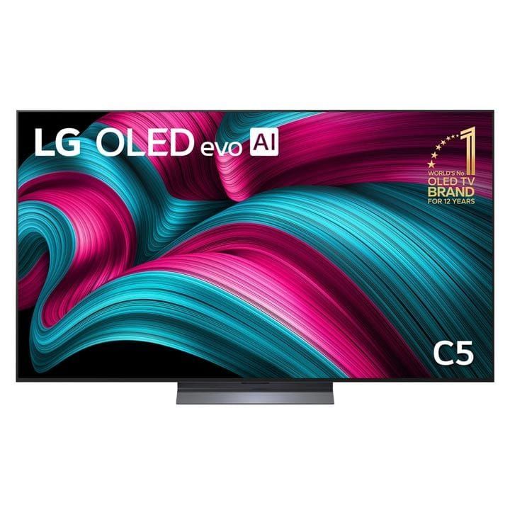 LG 65 Inch OLED evo C5 4K Smart TV, α9 AI Processor 4K Gen8, VRR 144Hz Refresh Rate, Dolby Vision And Atmos - Black - OLED65C56LA.AMRG