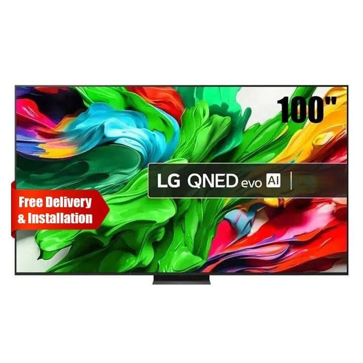 LG 100-inch QNED MiniLED 4K Smart TV, AI Magic Remote, webOS 25, Dolby Vision, Dynamic Color, HGIG Mode, Quick Media Switching - Black - 100QNED86A6