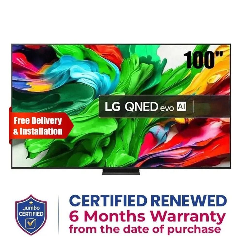 LG 100-inch QNED MiniLED 4K Smart TV, AI Magic Remote, webOS 25, Dolby Vision, Dynamic Color, HGIG Mode, Quick Media Switching - Black - 100QNED86A6 | Open piece - B Grade
