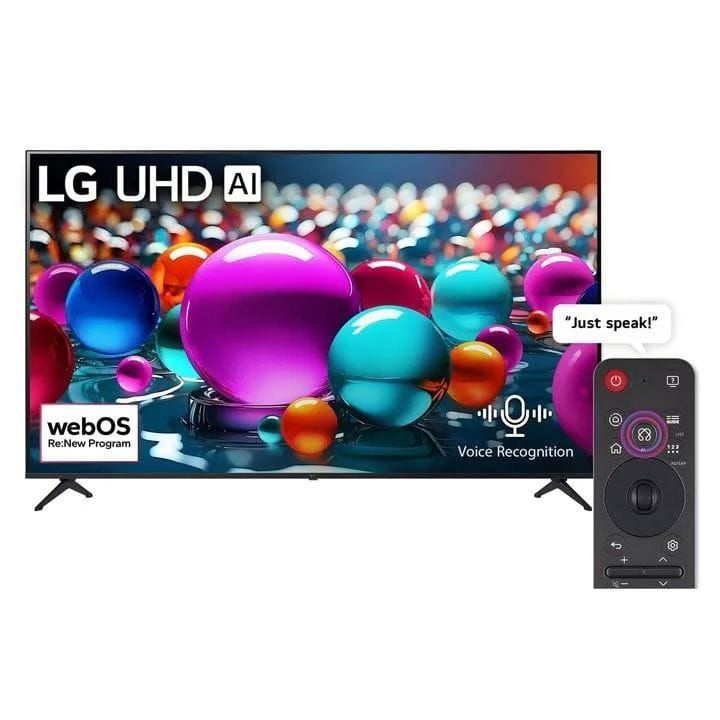 LG 43 Inch UHD AI UA85 4K Smart TV, AI Magic Remote, HDR10, webOS 25, Breathtaking Colour, ThinQ - Black - 43UA85006LA