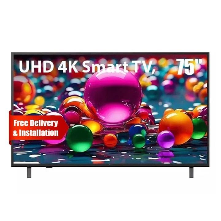 LG UHD AI UA85 4K Smart TV 75 Inch, AI Magic Remote, HDR10, webOS 25, Breathtaking Colour, ThinQ - Black - 75UA85006LA