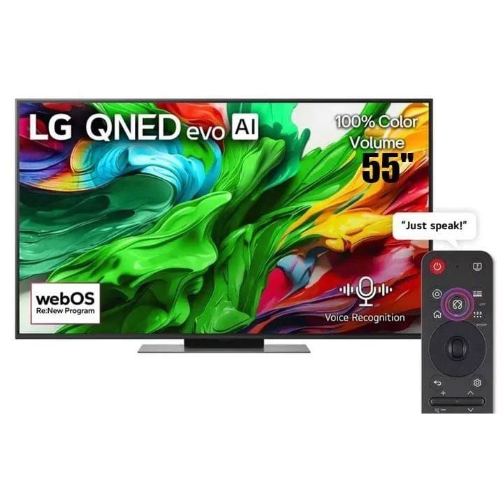 LG 55 Inch QNED evo AI 4K Smart TV, α8 AI Processor 4K Gen2, MiniLED, Dolby Vision, AI Magic Remote, webOS 25 - Black - 55QNED86A6A