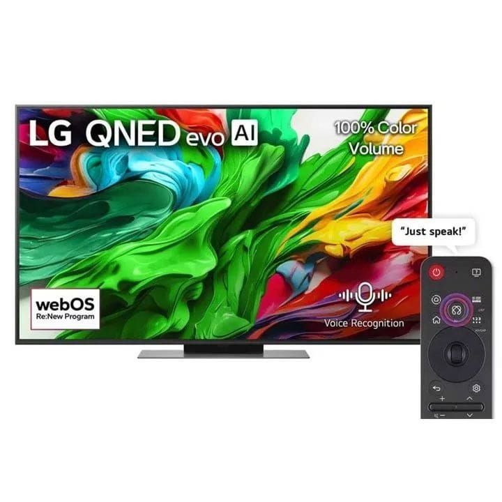 LG 55 Inch QNED evo AI 4K Smart TV, α8 AI Processor 4K Gen2, MiniLED, Dolby Vision, AI Magic Remote, webOS 25 - Black - 55QNED86A6A