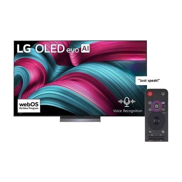 LG OLED evo C5 4K Smart TV 83 Inch, α9 AI Processor 4K Gen8, VRR 144Hz Refresh Rate, Dolby Vision And Atmos - Black - OLED83C56LA
