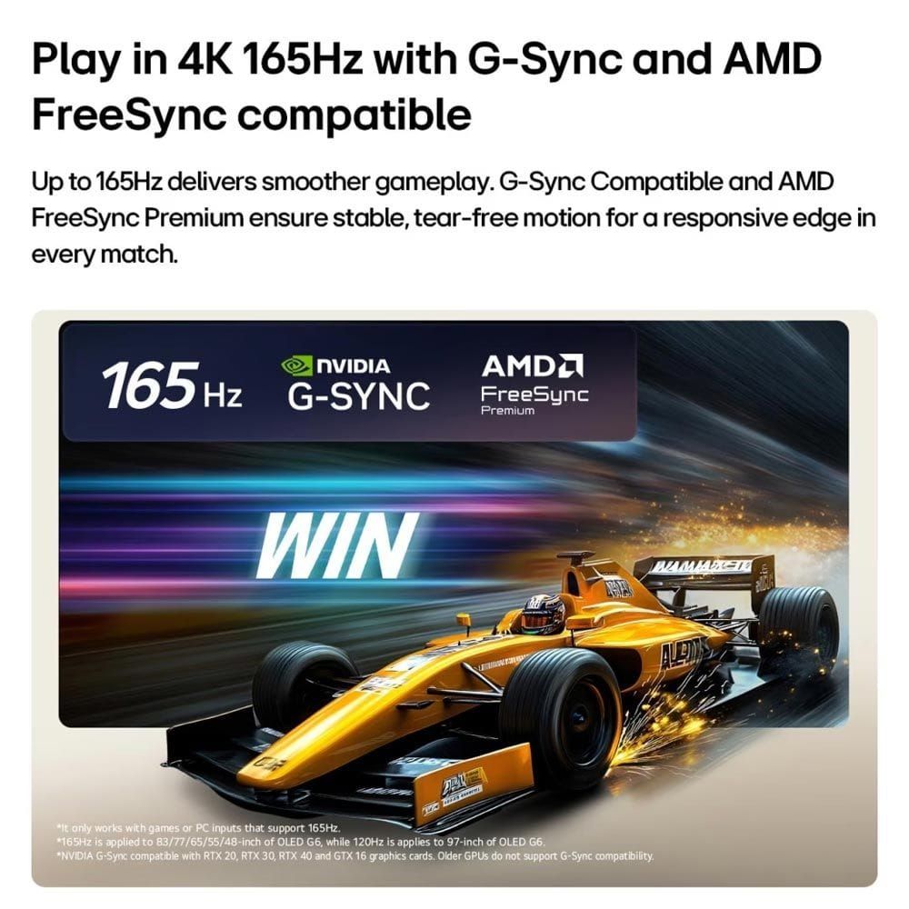 LG 77-Inch OLED evo AI 4K G6 Smart TV, α11 AI Processor 4K Gen3, Dolby Vision & Atmos, 165Hz VRR, webOS 26 | OLED77G6