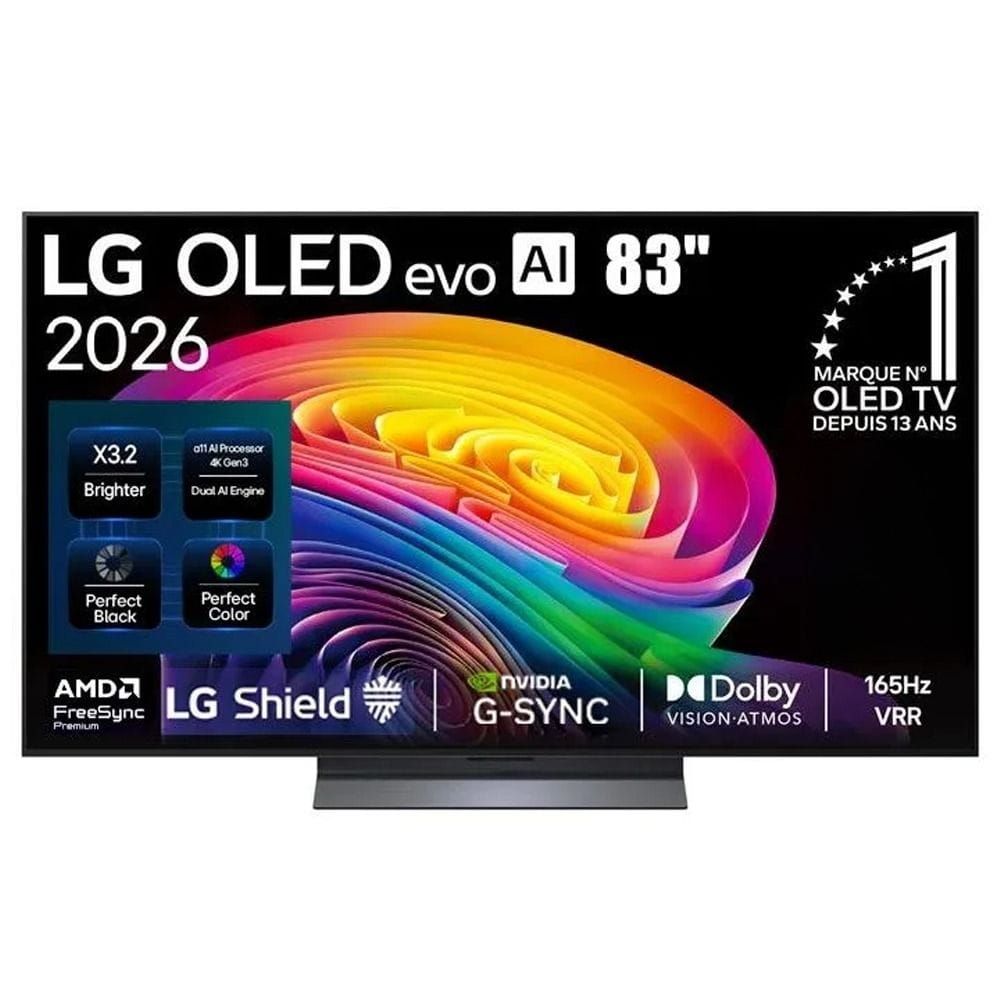 LG 83-Inch OLED evo AI 4K C6 Series Smart TV, α11 AI Processor 4K Gen3, Dolby Vision & Atmos, 165Hz VRR, webOS 26 | OLED83C66LA.AMRG