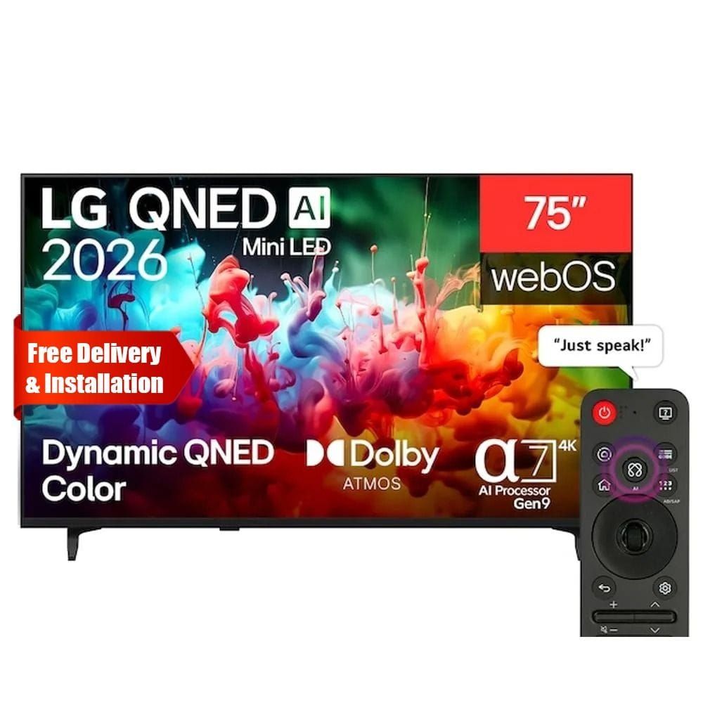 LG 75 Inch AI QNED Mini LED 4K Smart TV - Dynamic QNED Color, Alpha 7 AI Processor Gen9, 60Hz VRR, WebOS | 75QNED72B6T.AMRG