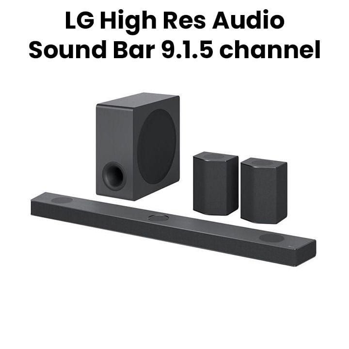 LG 9.1.5 ch High Res Audio Sound Bar with Dolby Atmos and Surround Speakers | S95QR