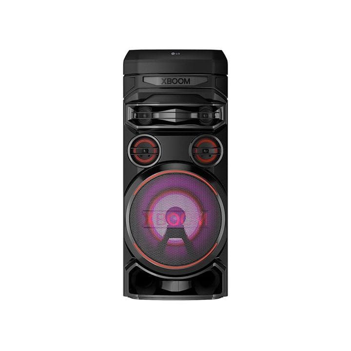 LG XBOOM Party Tower Speaker With Dual Bass Blast, Powerful Sound, Karaoke Function, Party Lighting - Black - RNC7