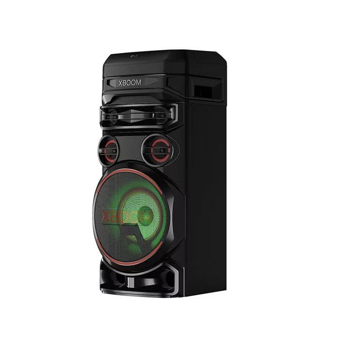 LG XBOOM Party Tower Speaker With Dual Bass Blast, Powerful Sound, Karaoke Function, Party Lighting - Black - RNC7
