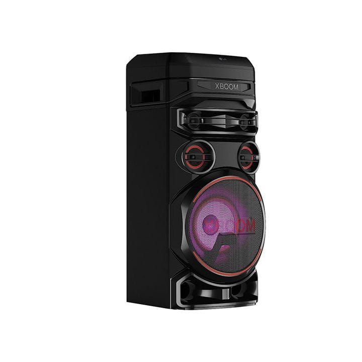 LG XBOOM Party Tower Speaker With Dual Bass Blast, Powerful Sound, Karaoke Function, Party Lighting - Black - RNC7